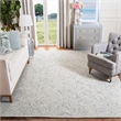 Safavieh Micro-Loop 8' x 10' Hand Tufted Wool Rug in Gray and Ivory