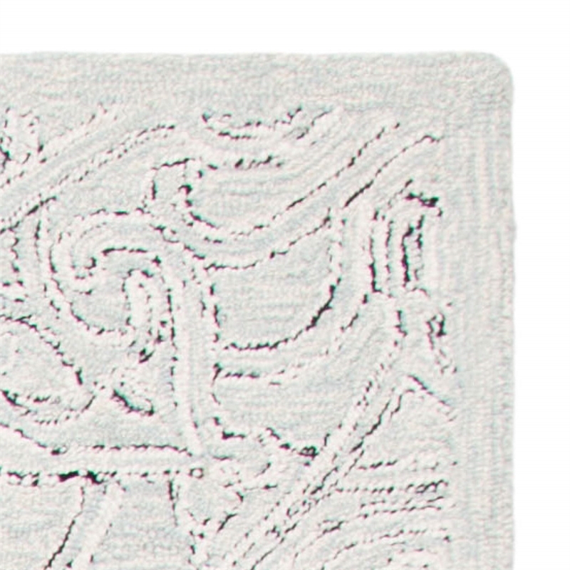 Safavieh Micro-Loop 8' x 10' Hand Tufted Wool Rug in Gray and Ivory