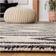 Safavieh Micro-Loop 5' x 8' Hand Tufted Wool Rug in Ivory and Charcoal