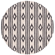 Safavieh Micro-Loop 5' Round Hand Tufted Wool Rug in Ivory