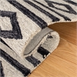 Safavieh Micro-Loop 5' x 8' Hand Tufted Wool Rug in Charcoal and Ivory