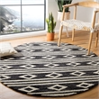 Safavieh Micro-Loop 5' Round Hand Tufted Wool Rug in Charcoal