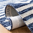 Safavieh Micro-Loop 4' x 6' Hand Tufted Wool Rug in Navy and Ivory