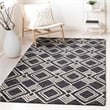 Safavieh Micro-Loop 4' x 6' Hand Tufted Wool Rug in Charcoal and Ivory
