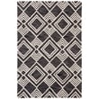 Safavieh Micro-Loop 4' x 6' Hand Tufted Wool Rug in Charcoal and Ivory