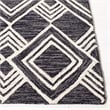 Safavieh Micro-Loop 4' x 6' Hand Tufted Wool Rug in Charcoal and Ivory