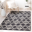 Safavieh Micro-Loop 5' x 8' Hand Tufted Wool Rug in Charcoal and Ivory