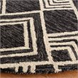 Safavieh Micro-Loop 5' Round Hand Tufted Wool Rug in Charcoal