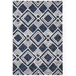 Safavieh Micro-Loop 4' x 6' Hand Tufted Wool Rug in Navy and Ivory
