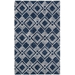 Safavieh Micro-Loop 5' x 8' Hand Tufted Wool Rug in Navy and Ivory