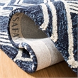 Safavieh Micro-Loop 5' x 8' Hand Tufted Wool Rug in Navy and Ivory