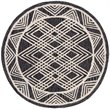 Safavieh Micro-Loop 5' Round Hand Tufted Wool Rug in Charcoal