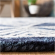 Safavieh Micro-Loop 4' x 6' Hand Tufted Wool Rug in Navy and Ivory
