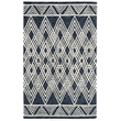 Safavieh Micro-Loop 5' x 8' Hand Tufted Wool Rug in Navy and Ivory