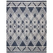 Safavieh Micro-Loop 8' x 10' Hand Tufted Wool Rug in Navy and Ivory
