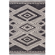 Safavieh Micro-Loop 4' x 6' Hand Tufted Wool Rug in Ivory and Navy