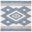 Safavieh Micro-Loop 5' Square Hand Tufted Wool Rug in Ivory and Navy