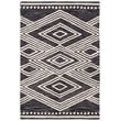 Safavieh Micro-Loop 4' x 6' Hand Tufted Wool Rug in Charcoal and Ivory