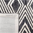 Safavieh Micro-Loop 4' x 6' Hand Tufted Wool Rug in Charcoal and Ivory