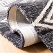 Safavieh Micro-Loop 5' x 8' Hand Tufted Wool Rug in Charcoal and Ivory