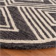 Safavieh Micro-Loop 5' Round Hand Tufted Wool Rug in Charcoal