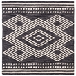 Safavieh Micro-Loop 5' Square Hand Tufted Wool Rug in Charcoal