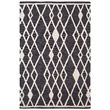 Safavieh Micro-Loop 4' x 6' Hand Tufted Wool Rug in Charcoal and Ivory