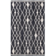 Safavieh Micro-Loop 5' x 8' Hand Tufted Wool Rug in Charcoal and Ivory
