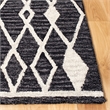 Safavieh Micro-Loop 5' x 8' Hand Tufted Wool Rug in Charcoal and Ivory
