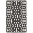 Safavieh Micro-Loop 5' x 8' Hand Tufted Wool Rug in Charcoal and Ivory