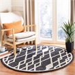 Safavieh Micro-Loop 5' Round Hand Tufted Wool Rug in Charcoal