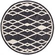 Safavieh Micro-Loop 5' Round Hand Tufted Wool Rug in Charcoal