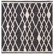 Safavieh Micro-Loop 5' Square Hand Tufted Wool Rug in Charcoal