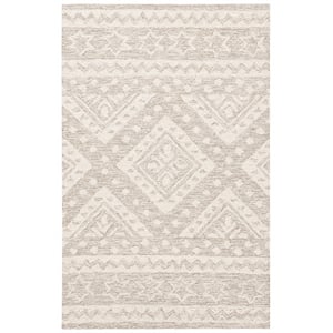 Safavieh Micro-Loop 2'6&quot x 4' Hand Tufted Wool Rug in Beige and Ivory