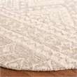 Safavieh Micro-Loop 5' Round Hand Tufted Wool Rug in Beige and Ivory