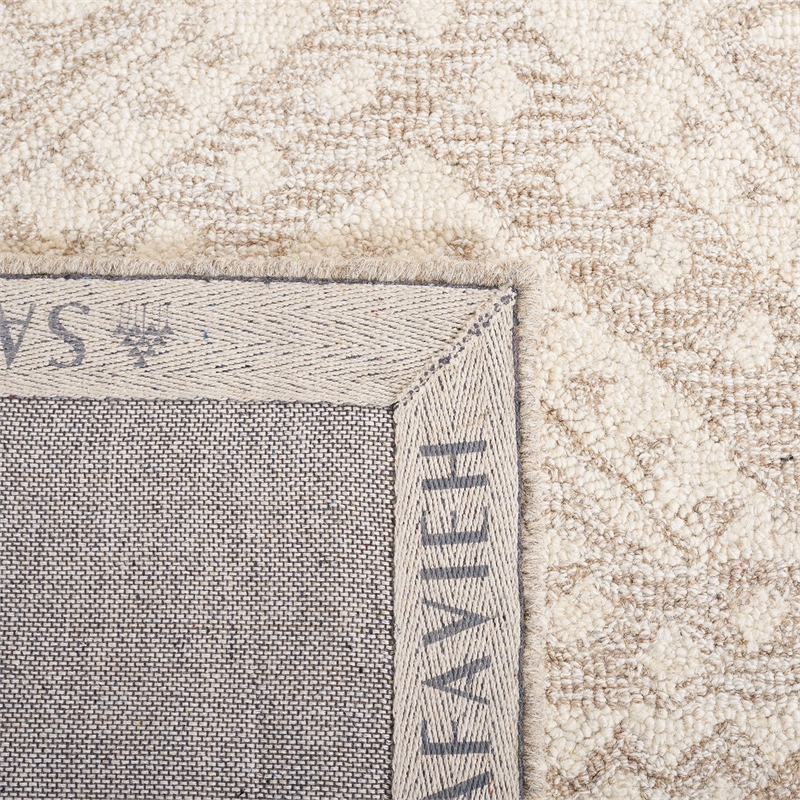 Safavieh Micro-Loop 5' x 8' Hand Tufted Wool Rug in Gray and Ivory
