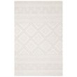 Safavieh Micro-Loop 4' x 6' Hand Tufted Wool Rug in Gray and Ivory