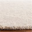 Safavieh Micro-Loop 5' Round Hand Tufted Wool Rug in Gray and Ivory