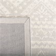 Safavieh Micro-Loop 5' Square Hand Tufted Wool Rug in Gray and Ivory