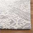 Safavieh Micro-Loop 8' x 10' Hand Tufted Wool Rug in Gray and Ivory