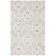 Safavieh Micro-Loop 8' x 10' Hand Tufted Wool Rug in Gray and Ivory