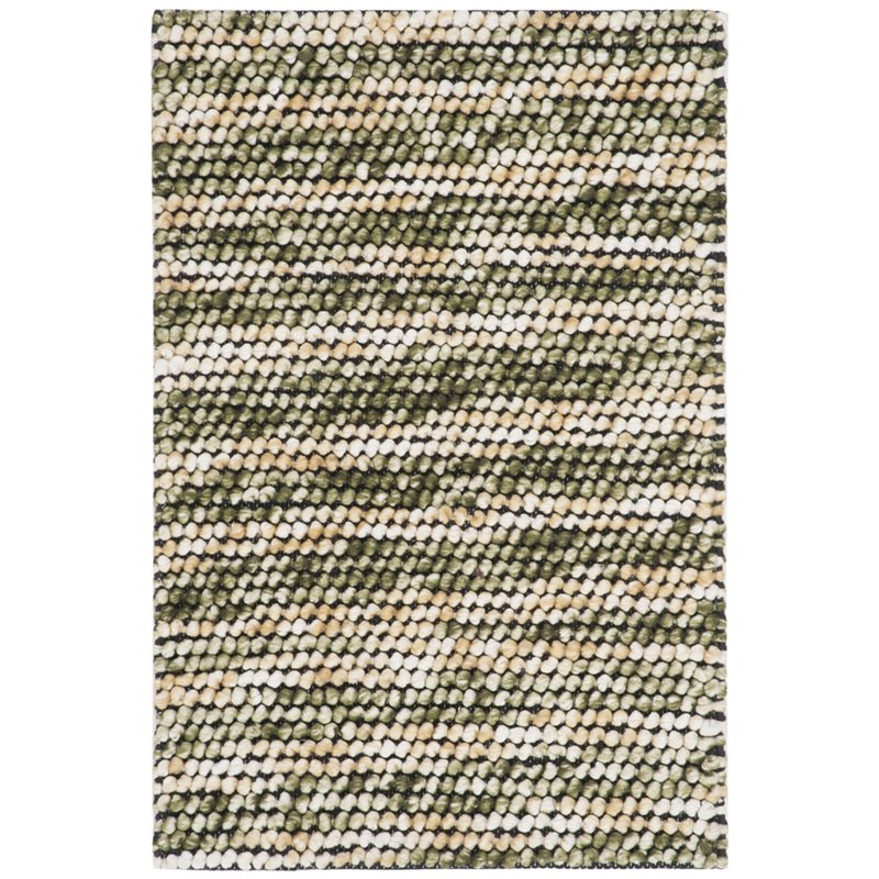 safavieh natura 4' x 6' hand woven rug in yellow and green nat551c4