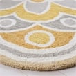 Safavieh Novelty 3' Round Hand Tufted Wool Rug in Gray and Gold