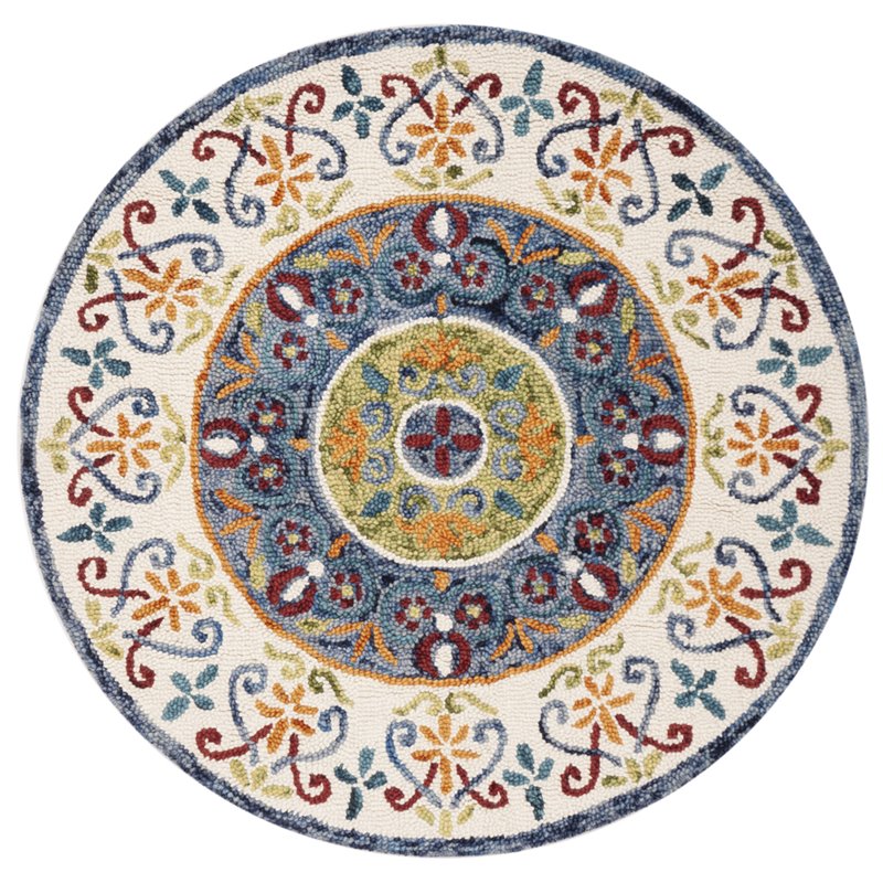Safavieh Novelty 4' Round Hand Tufted Wool Rug