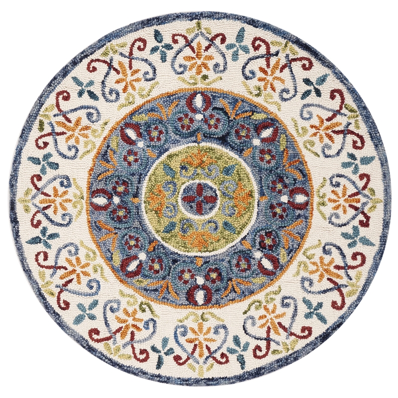 Safavieh Novelty 5' Round Hand Tufted Wool Rug