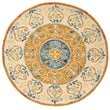 Safavieh Novelty 4' Round Hand Tufted Wool Rug in Gold and Ivory