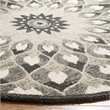 Safavieh Novelty 5' Round Hand Tufted Wool Rug in Charcoal and Ivory
