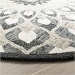 Safavieh Novelty 6' Round Hand Tufted Wool Rug in Charcoal and Ivory