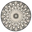 Safavieh Novelty 6' Round Hand Tufted Wool Rug in Charcoal and Ivory