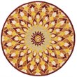 Safavieh Novelty 6' Round Hand Tufted Wool Rug in Rust and Gold